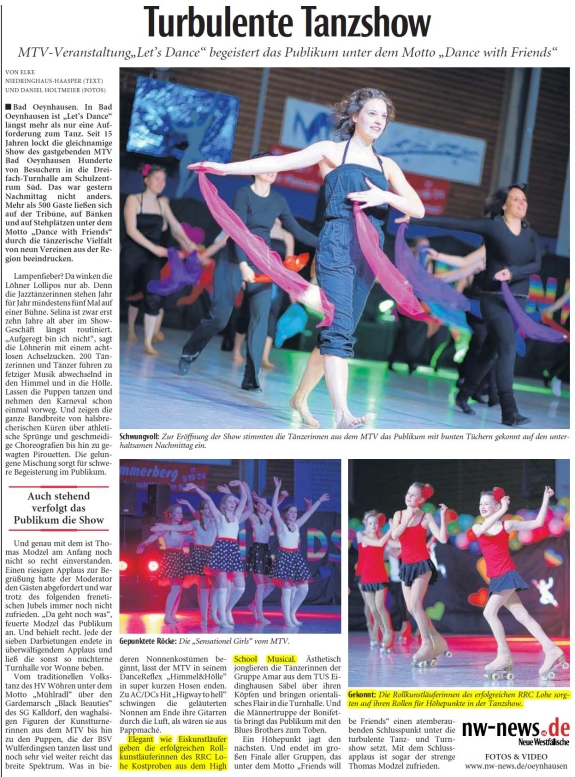 MTV Veranstaltung Lets dance