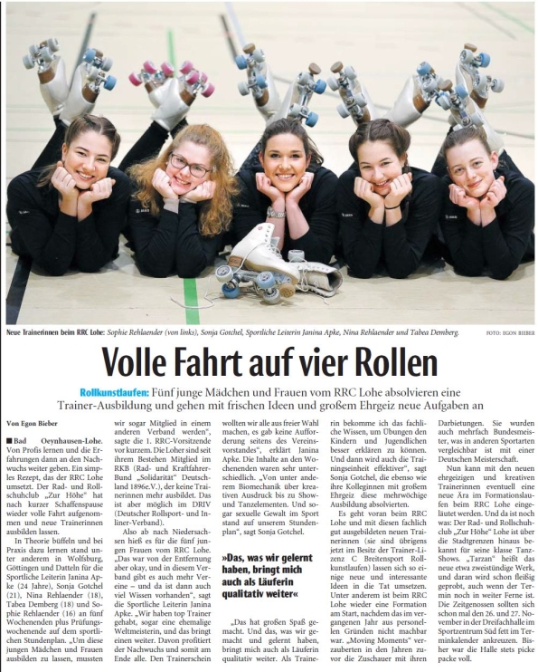 Volle Fahrt auf vier Rollen