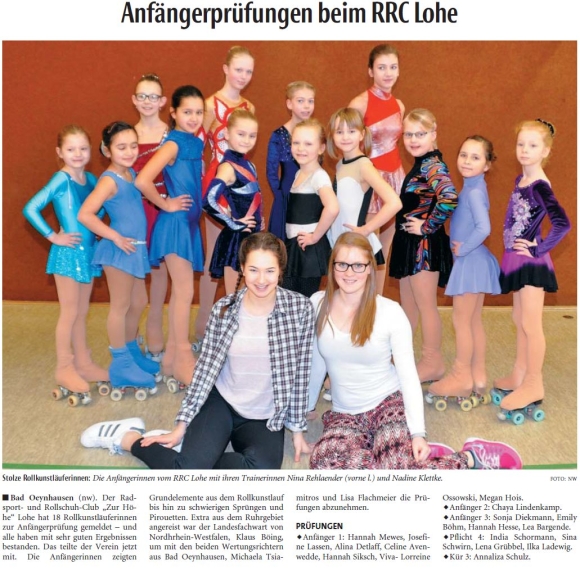 Anf&auml;ngerpr&uuml;fungen beim RRC Lohe