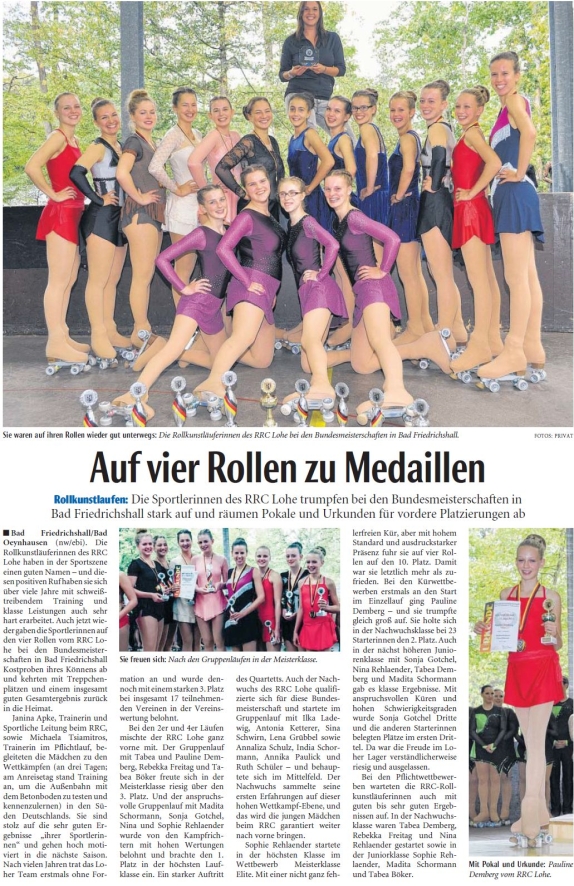 Auf vier Rollen zu Medaillen