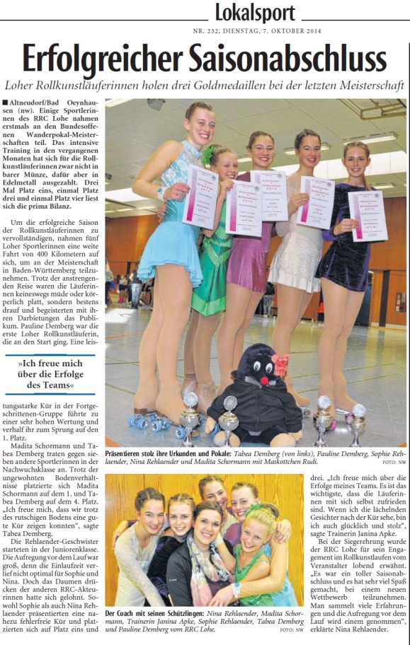 RRC 07.10.14 Erfolgreicher Saisonabschluss