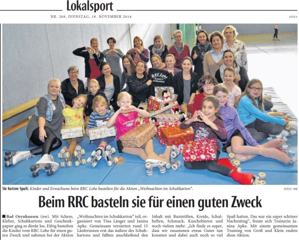 Weihnachten im Schuhcarton NW 18.11.2014