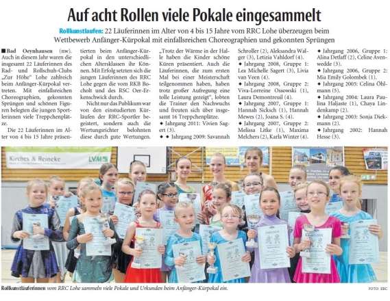 Auf acht Rollen viele Pokale eingesammelt