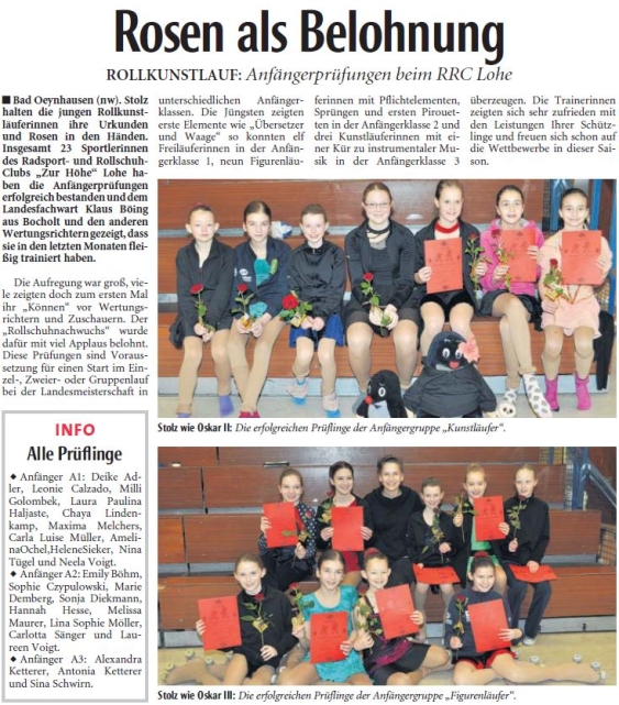 Anfängerprüfungen beim RRC